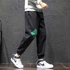 1春季日系撞色哈伦裤健身运动卫裤大码长裤休闲裤黑墙K01P55控78，男装休闲裤，星座226-2