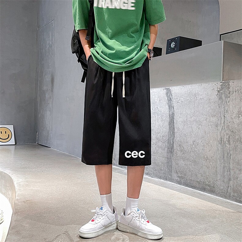 QK72294-P25冰丝七分裤男大码速干短裤男五分裤车景风格,男装牛仔裤,电商A040