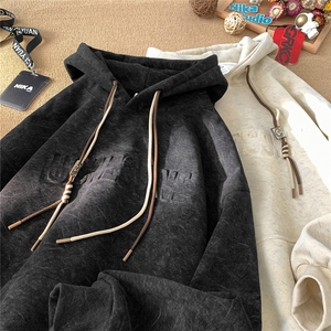 主推款  大码秋季重磅高品质钢印砂洗做旧连帽卫衣JF22-特P65控98图片