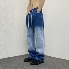 k786-p55-控78渐变牛仔在高阶宽松大码牛仔裤cityboy，男装牛仔裤，星座116