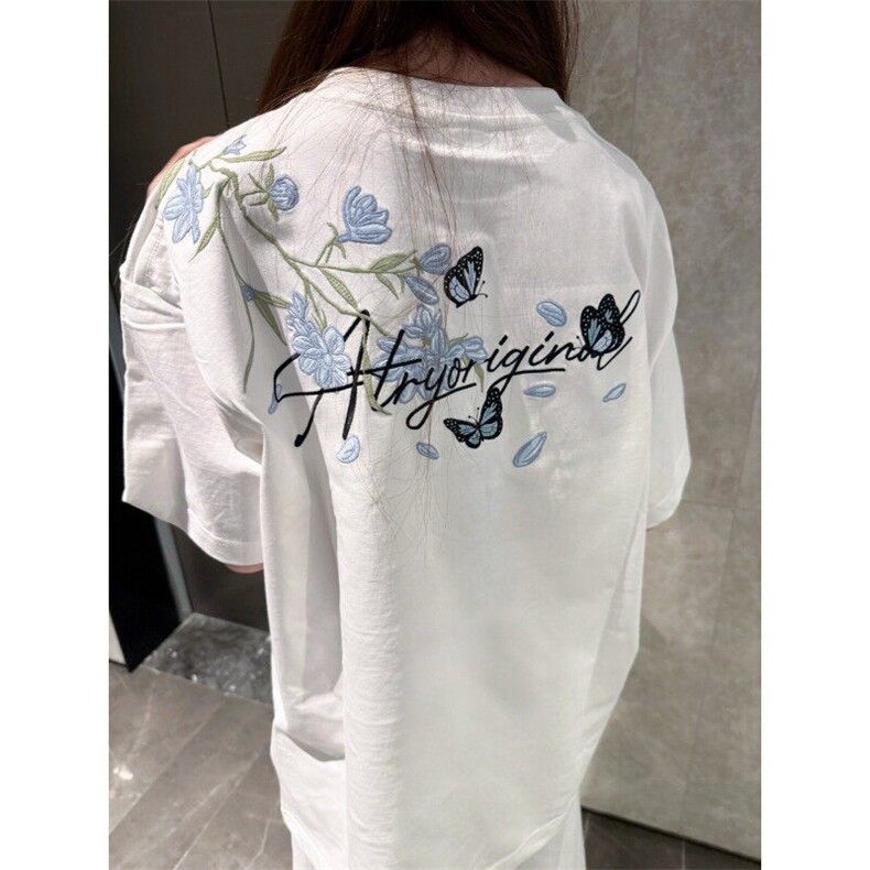 【有货】美式复古花体刺绣短袖t恤男TX6135-特P35图片