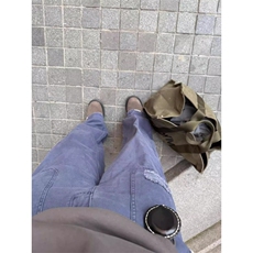 网图+蓝法工裤纯棉水洗工装裤休闲裤CK668/P60，男装工装外套，电商B350