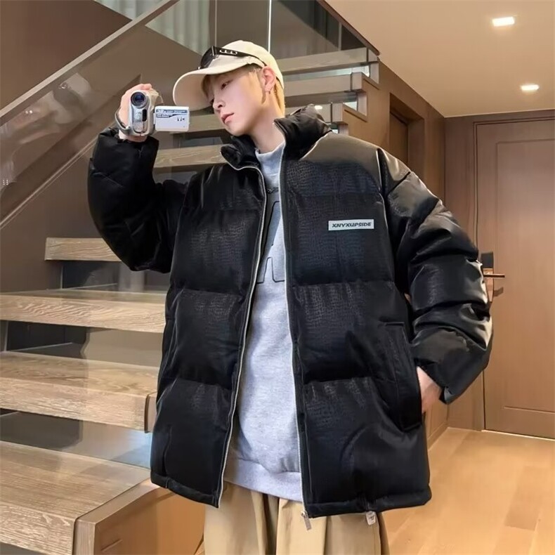 秋冬季美式潮牌加厚外套男款宽松休闲时尚百搭棉衣,男装棉衣,星座410-7