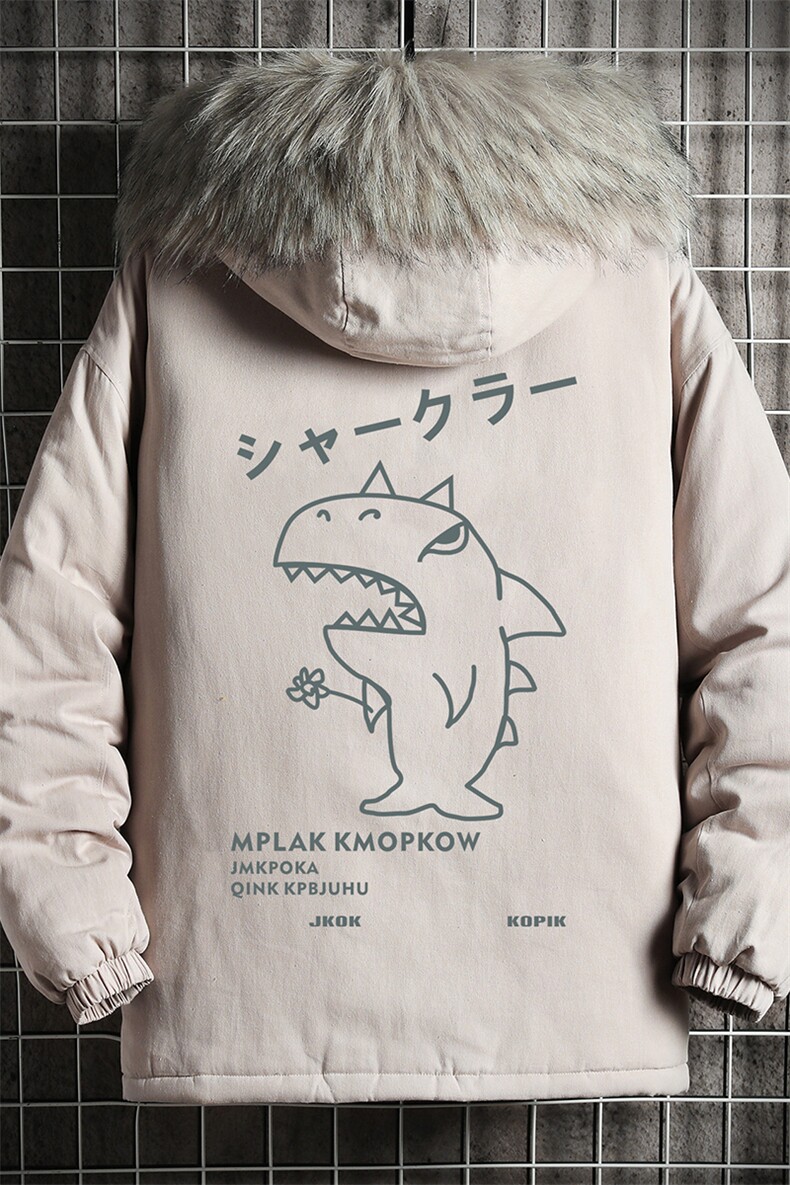 MM48092-P130冬季大毛领衣男士大码加厚袄男服网格挂拍,男装棉衣,电商A040A