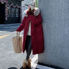 现货2026冬季新款长款三色新标90绒Y22-P380控570真毛P450控678，女装羽绒服，2D009