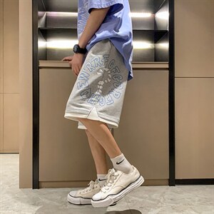 2025夏季 港风休闲印花假两件设计五分裤 B266-DK06-P30图片
