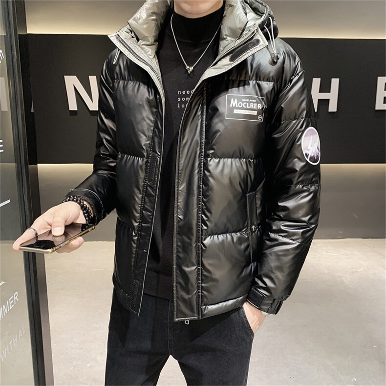 羽绒服男连帽休闲帅气上衣轻薄保暖印花外套男B317/6616/P185,男装羽绒服,电商B317