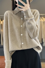 时尚百搭女士条纹衬衫安迪绒简约休闲长袖上衣高品质舒适面料，女装衬衫，质第工厂直营店