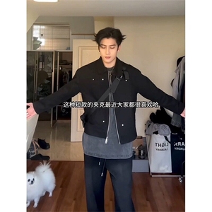 Q23/P62 美式复古翻领夹克外套男士图片