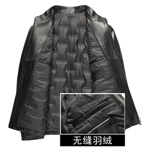 J97825加厚立领绵羊皮羽绒服男士外套皮衣冬季皮P650,男装皮衣,电商B360