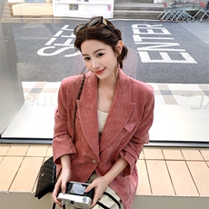 春季新款大货2026春季新款定制丝绒压花西装女M2603P155K248，女装短外套，2C268