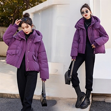 90%白鸭绒2024年冬季新款时尚连帽短款羽绒服女，女装羽绒服，美沁