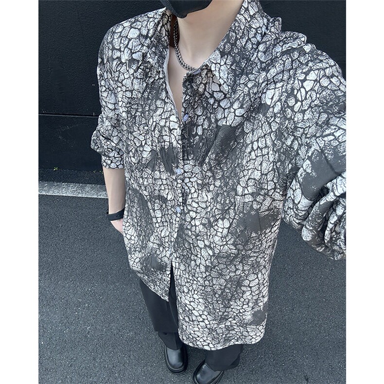 美式高街宽松衬衫潮流休闲上衣A086-CS2203-P40,男装衬衫,电商基地A086
