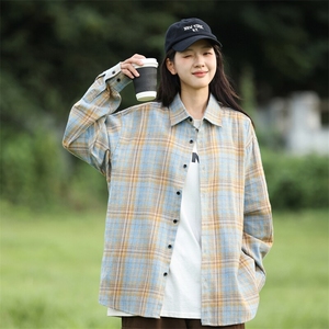 25年春季格子衬衫长袖大码宽松落肩现货DS-C323-1-2379-特批30图片