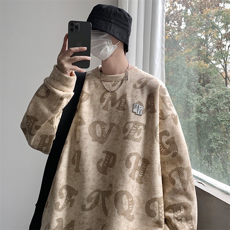 开春新款美式满印数码印花卫衣男高街bf风潮流上衣MY02391-P40,男装卫衣,星座308B-2