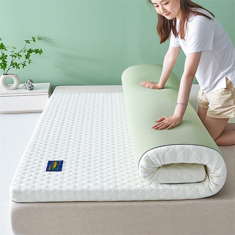 2023新款A类针织拆洗水洗乳胶记忆海绵护脊床垫，床单，一起卖家纺