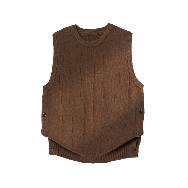 特批2025白底平铺宽松无袖侧开叉透气百搭背心情侣M629TP45，男装背心/马甲，电商A247