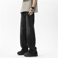 C315-G3011现货高质量重工洗水猫须马骝牛仔裤(P65限89)5，男装牛仔裤，电商C315