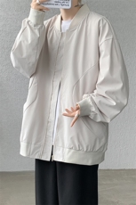 M-8XL春季棒球服外套男大码立领飞行员夹克潮牌休闲衣服JK001P65，男装夹克，电商B312