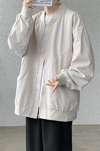 M-8XL春季棒球服外套男大码立领飞行员夹克潮牌休闲衣服JK001P65图片