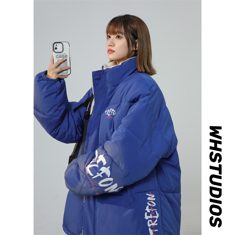 新款棉衣女加绒立领印花棉服外套面包服棉袄3350-P80控118,男装棉衣,星座207