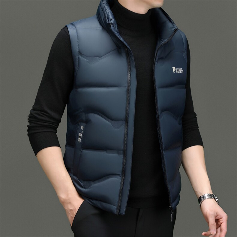 DF8012钱塘2020-2冬季时尚简约新款中年男士马甲羽绒服P158,男装羽绒服,钱塘207-2