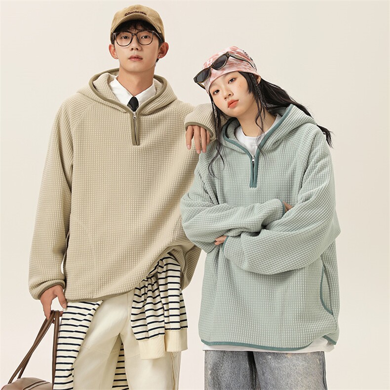 2025冬季新款男装日系潮牌华夫格宽松休闲卫衣加厚卫衣WY622-F88,男装卫衣,电商A101（原外27）