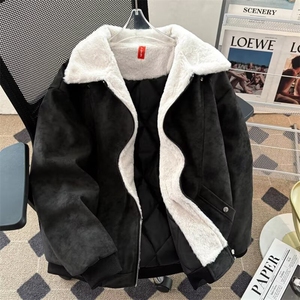 美式棉服男冬季巴恩风痞帅加绒加厚夹克棉衣宽松保暖Z1323 P93图片