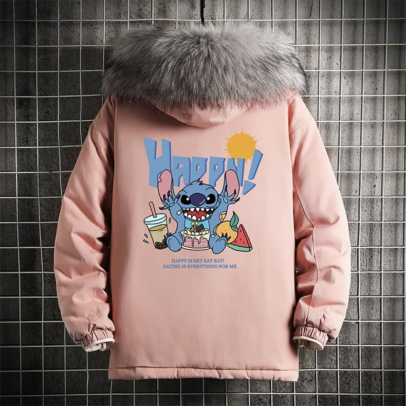 MM48077-P130冬季大毛领棉衣男士大码加厚棉袄男棉服网格,男装棉衣,电商A040A