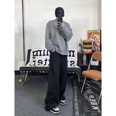 大口袋休闲裤男士韩版潮流高街帅气2024冬季新款ins长裤K5871-P55，男装休闲裤，星座412-3