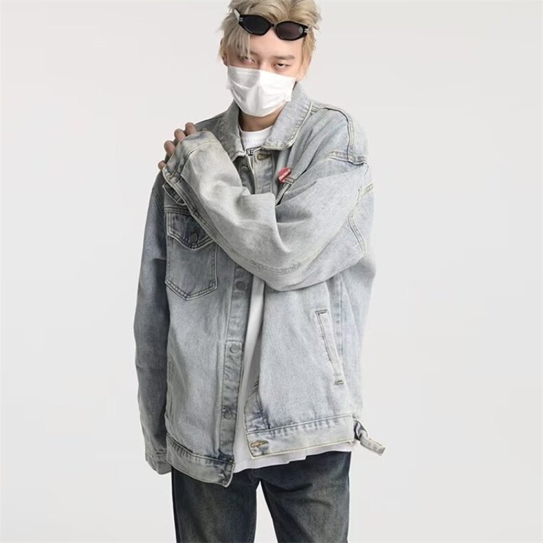 J3323-P53标准春秋潮流翻领文艺外穿ins长袖潮男新款慵懒青春,男装卫衣,电商B323A