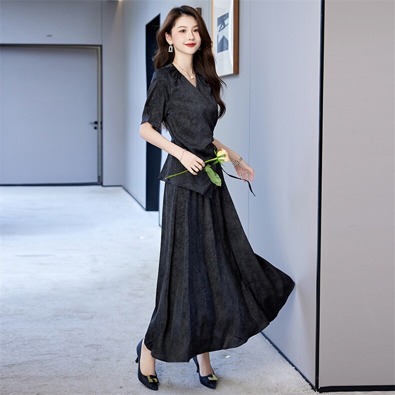 气质女神范高端套装女夏2025新款洋气时尚时髦高级感御姐套装裙,女装套装/套裙,卡杰菲