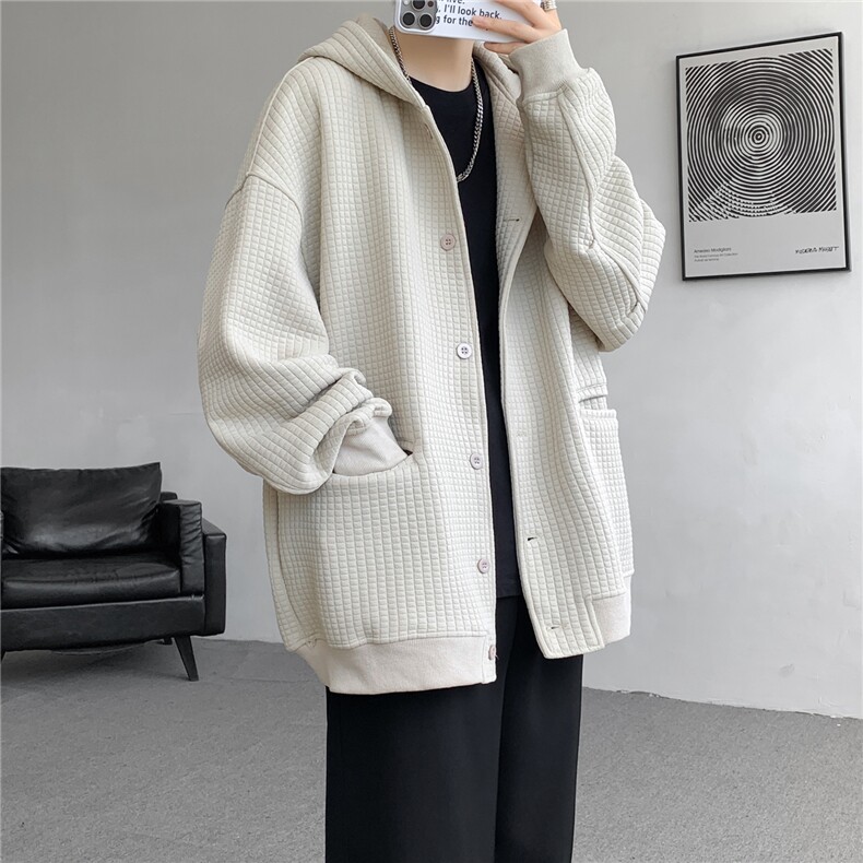 M~8XL开衫夹克/连帽卫衣大码连帽重磅秋冬加厚休闲外套KS2102P80图片