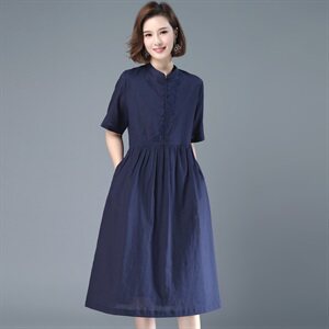 宽松柔软简约连衣裙    2021年夏季自然舒适图片