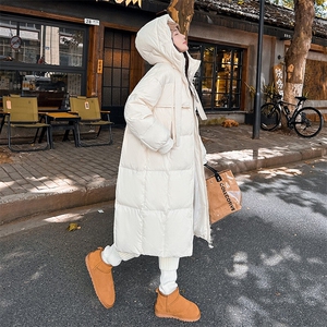CC044-P110中长款纯棉设计感保腰棉服外套版型修身精工裁剪图片