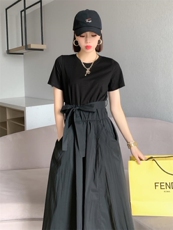 夏季新款韩版套裙、连衣裙，女装连衣裙，紫锦百艳