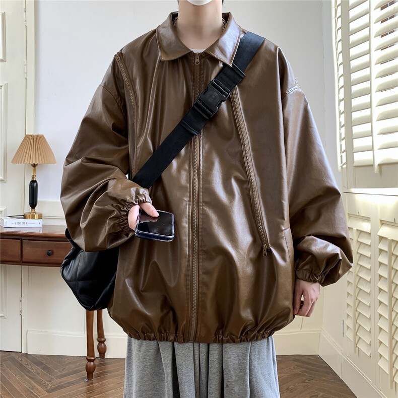 春秋冲锋衣外套皮夹克小众设计感日系港风潮1016-1JK60P98K128,男装夹克,星座1016-1（原电商B408-1）