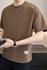 店主风~2025夏季新款华夫格冰丝垂感短袖T恤T2002/P40，男装T恤，电商B331