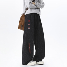 65棉高货退货率15%春季花纹刺绣弯卫裤男春常规P50加绒55控8898，男装休闲裤，电商D205