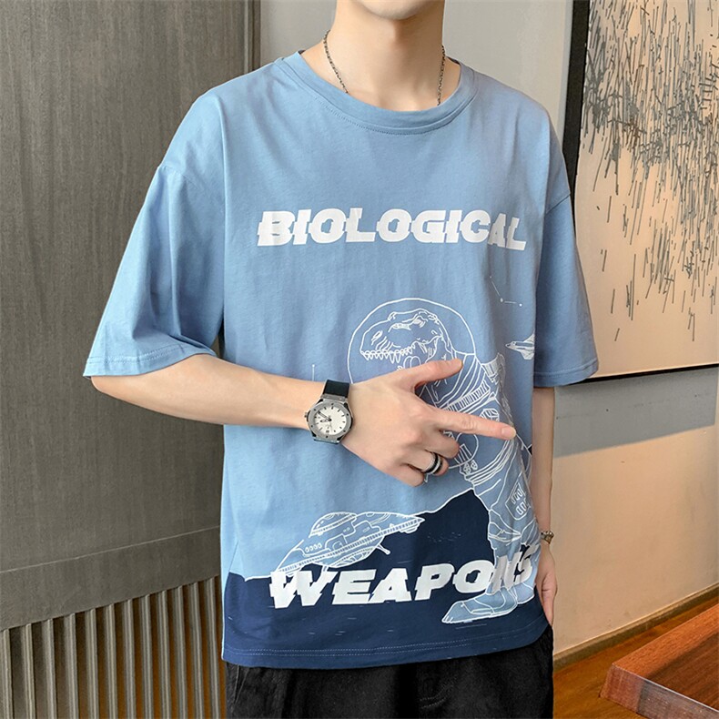 短袖t恤店主风男士圆领潮流体桖夏季时尚百搭印花衣服TC3028-P25图片