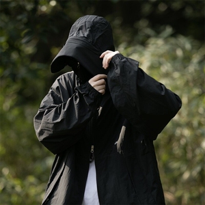 港风大码复古森系户外薄款男女连帽防晒服 XZ213-JKFS01-P65控78图片