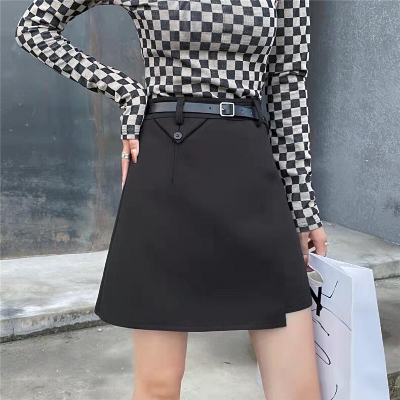 欧货不规则毛呢短裙黑色-卡色m—xx，其它，火爆地带