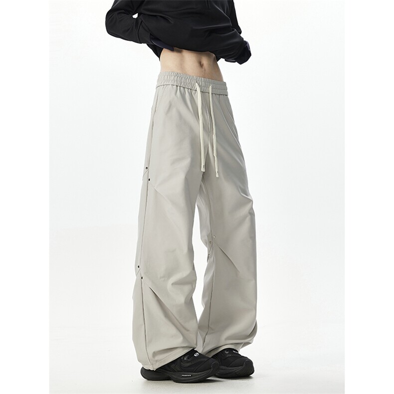 春季褶皱铆钉伞兵裤男加长高个子工装裤冲锋裤子25XK67288特批30，男装工装外套，电商A042