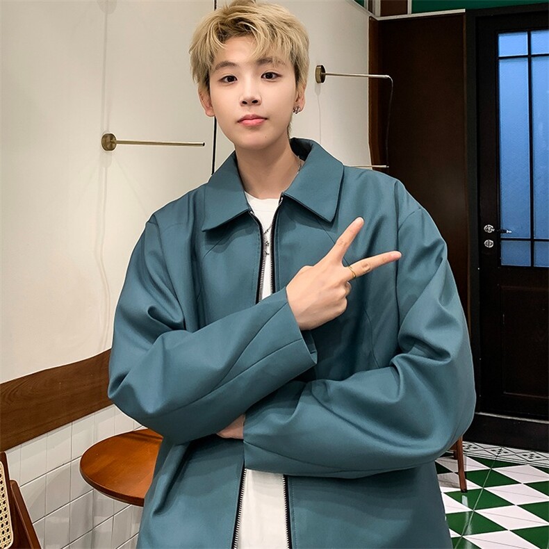 2024美式复古拉链翻领夹克cleanfit外套WT442-P53，男装夹克，星座313A-2