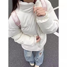 cleanfit蓝色格子拼接棉服男款冬季加厚棉衣外套美式立领夹克棉袄，男装夹克，四季星座505