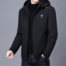 AN9189钱塘2020-3秋冬新款中年男士简约休闲连帽羽绒服外套P248，男装羽绒服，钱塘207-3