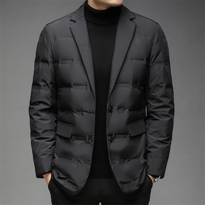 2023冬季新款羽绒服男保暖外套90白鸭绒纯色休闲立领DS9908-P250