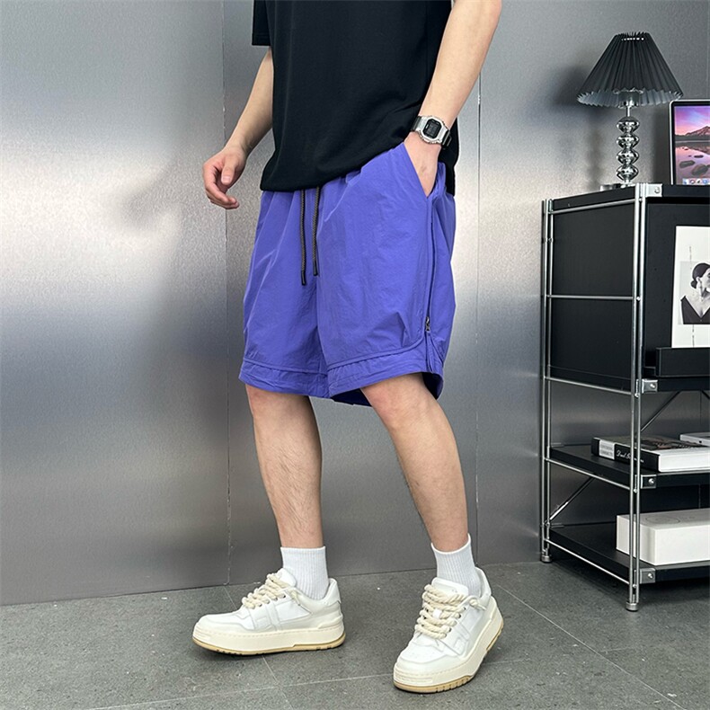 短裤工装男贴标拉链口袋休闲短裤沙滩裤DS-A329-K920-P50图片