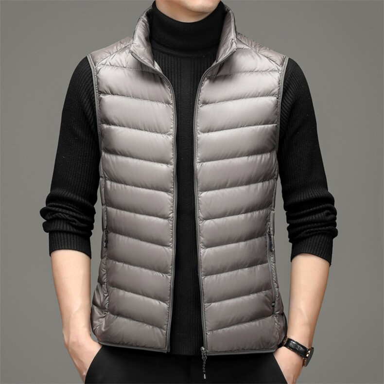 新款2023冬季商务休闲羽绒服中年男立领马甲外套男YL22003-P145,男装背心/马甲,电商B212（原钱塘6029）