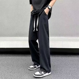 日系复古牛仔裤男宽松直筒2025秋季新款潮牌坠感阔腿工装老爹长裤